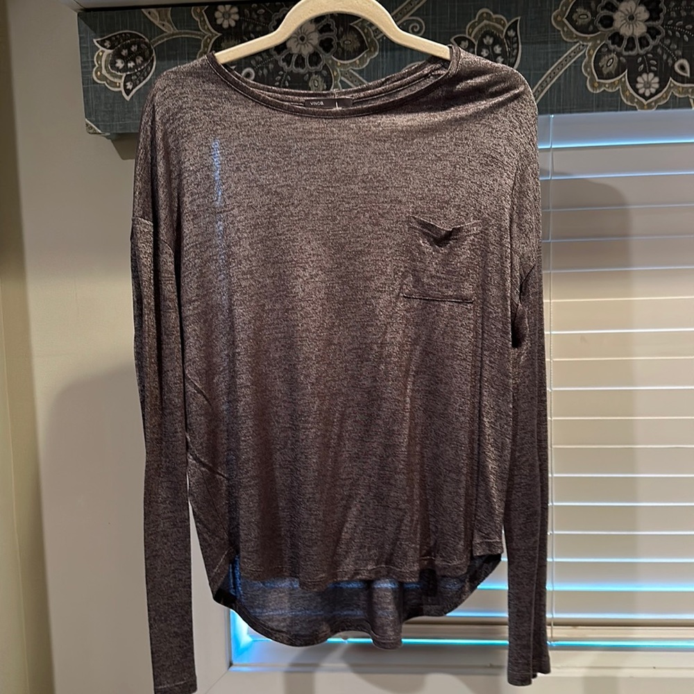 Vince small top metallic brown used